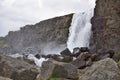 Famous Icelandic waterfall ÃâxarÃÂ¡rfoss in the southern Iceland Royalty Free Stock Photo