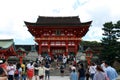 The famous and iconic Fushimi Inari Shrine in Kyoto, Japan.