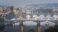 Famous iconic image of Charles bridge, Prague, Czech Republic Royalty Free Stock Photo