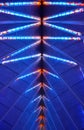Famous illuminated Air Force Academy Cadet Chapel in the United States