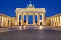 The famous illuminated Brandenburg Gate Royalty Free Stock Photo