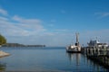 Famous Imperia statue at the entrance of the harbor of Konstanz, Germany Royalty Free Stock Photo