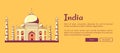 Famous Indian Building of Taj Mahal Illustration