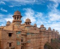 Man Singh Palace and Gwalior fort in Madhya Pradesh state, India Royalty Free Stock Photo