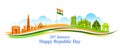 Famous Indian monument and Landmark for Happy Independence Day of India for Happy Independence Day of India