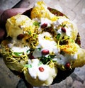 Famous Indian Street food phuchkafried crisp Royalty Free Stock Photo