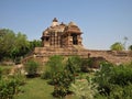 Famous Indian tourist landmark - Kandariya Mahadev Temple, Khajuraho, India. Unesco World Heritage Site Royalty Free Stock Photo