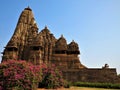 Famous Indian tourist landmark - Kandariya Mahadev Temple, Khajuraho, India. Unesco World Heritage Site Royalty Free Stock Photo
