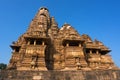 Famous Indian tourist landmark - Kandariya Mahadev Temple, Khajuraho, India. Royalty Free Stock Photo