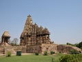 Famous Indian tourist landmark - Kandariya Mahadev Temple, Khajuraho, India. Unesco World Heritage Site Royalty Free Stock Photo