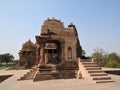Famous Indian tourist landmark - Kandariya Mahadev Temple, Khajuraho, India. Unesco World Heritage Site Royalty Free Stock Photo
