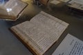 The famous interior view of the Book of Kells of Trinity College