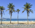 Famous Ipanema beach sidewalk in Rio de Janeiro, Brazil Royalty Free Stock Photo