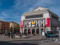 Famous Isabel II Square in Madrid with National Theater