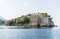 The famous island of Sveti Stefan in Adriatic sea near Budva. Montenegro Royalty Free Stock Photo