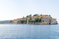 The famous island of Sveti Stefan in Adriatic sea near Budva. Montenegro Royalty Free Stock Photo