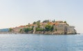 The famous island of Sveti Stefan in Adriatic sea near Budva. Montenegro Royalty Free Stock Photo