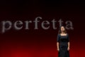 The famous Italian actress Geppi Cucciari on stage for her show `Perfetta`
