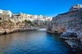 The famous Italian cliffs and town of Polignano a Mare. Puglia