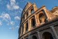 Famous italian landmark Colosseum in Rome at sunset. Royalty Free Stock Photo