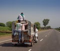 Overloaded transport in India Royalty Free Stock Photo