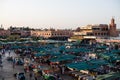 The famous Jamaa el Fna square in Marrakech, Morocco. Jemaa el-Fnaa, Djema el-Fna or Djemaa el-Fnaa is a famous square and market