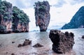 Famous James Bond island near Phuket in Thailand Royalty Free Stock Photo