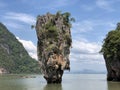 The famous James bond island Thailand, Phuket on day without people Royalty Free Stock Photo