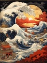 The Great Wave off Kanagawa Royalty Free Stock Photo