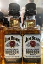 The famous Jim Beam Bourbon Kentucky Whiskey