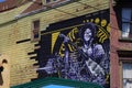 Famous jimmy hendrix mural in san francisco