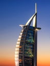 Jumeirah beach view with 7 star hotel Burj Al Arab, Dubai, United Arab Emirates Royalty Free Stock Photo