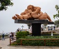 The Famous Kiss Statue at the Love Park in Lima