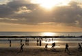 Famous Kuta Beach Bali sunset