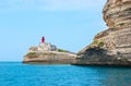 The famous La Madonetta lighthouse of Bonifacio, Punta San Antonio tip, Corsica, France