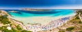 Famous La Pelosa beach on Sardinia island, Sardinia, Italy Royalty Free Stock Photo