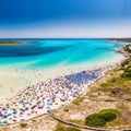 Famous La Pelosa beach on Sardinia island, Sardinia, Italy Royalty Free Stock Photo