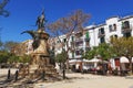 Famous landmark bronze statue of General Vara de Rey in Ibiza Town