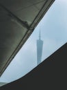 The famous landmark Canton Tower, the financial building and the beauty of the city in Guangzhou, Guangdong Province, China Royalty Free Stock Photo