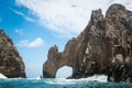 Famous landmark in Los Cabos in the ocean Royalty Free Stock Photo