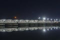 A famous landmark Napier Bridge in Chennai, India, constructed over the Coovum River