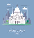 Famous landmark Sacre Coeur Paris