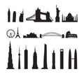 Famous landmarks cityscape