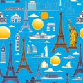 famous landmarks or travel-related elements illustration. for website or commercial use