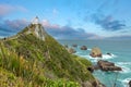 Famous landscape and lighthouse at Nugget Point, New Zealand Royalty Free Stock Photo