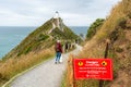 Famous landscape and lighthouse at Nugget Point, New Zealand Royalty Free Stock Photo