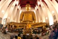 The famous large sitting Buddha in Thai Temple.