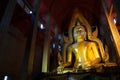 The famous large sitting Buddha in Thai Temple.