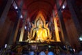 The famous large sitting Buddha in Thai Temple.