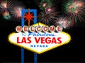 Famous Las Vegas Welcome Sign Royalty Free Stock Photo